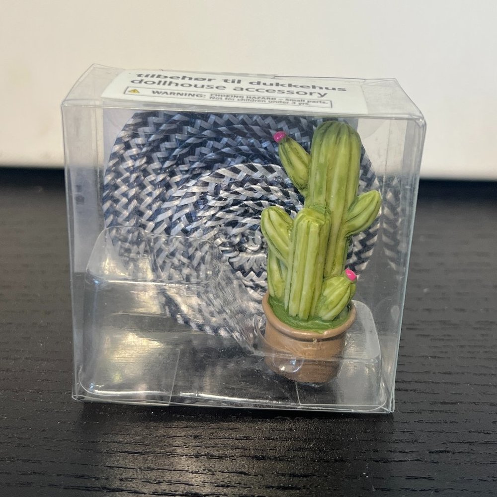 Miniature plant and rug set